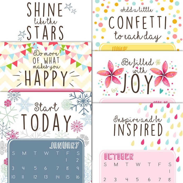 Motivational calendar - QHD